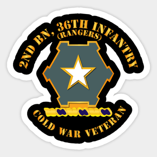 2nd Bn 36th Infantry DUI - Rangers - Cold War Vet Sticker